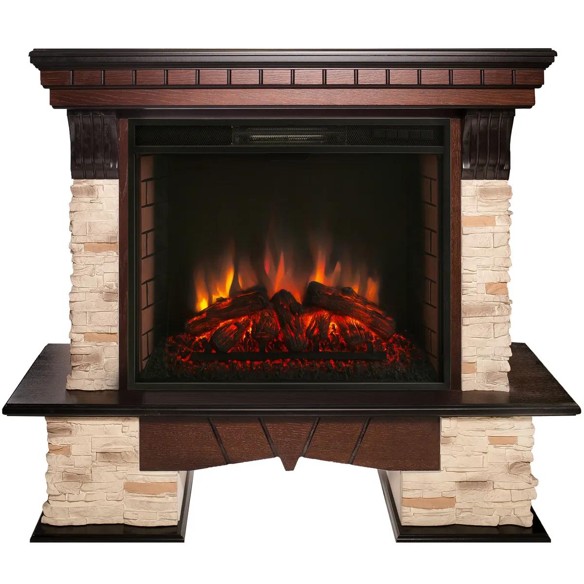 Электрокамин RealFlame Rockland 26 AO античный дуб с Novara 26 3D