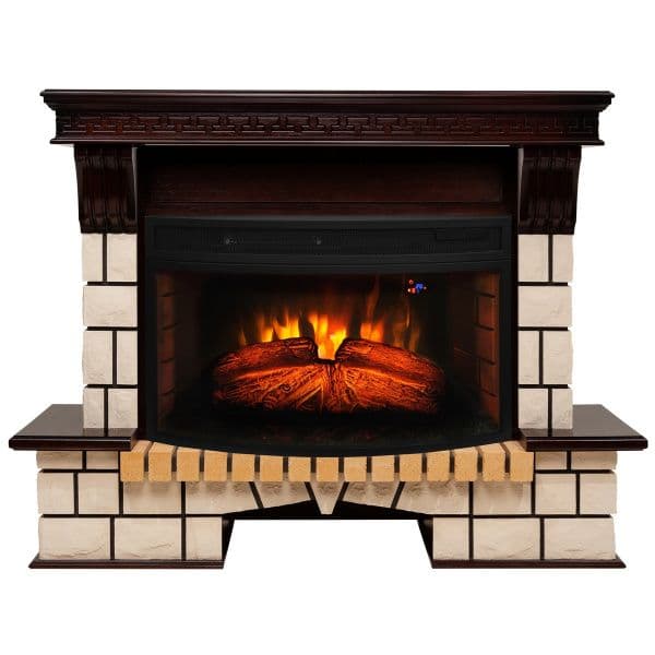Электрокамин RealFlame Stone 33W AO античный дуб с очагом Firespace 33W S IR