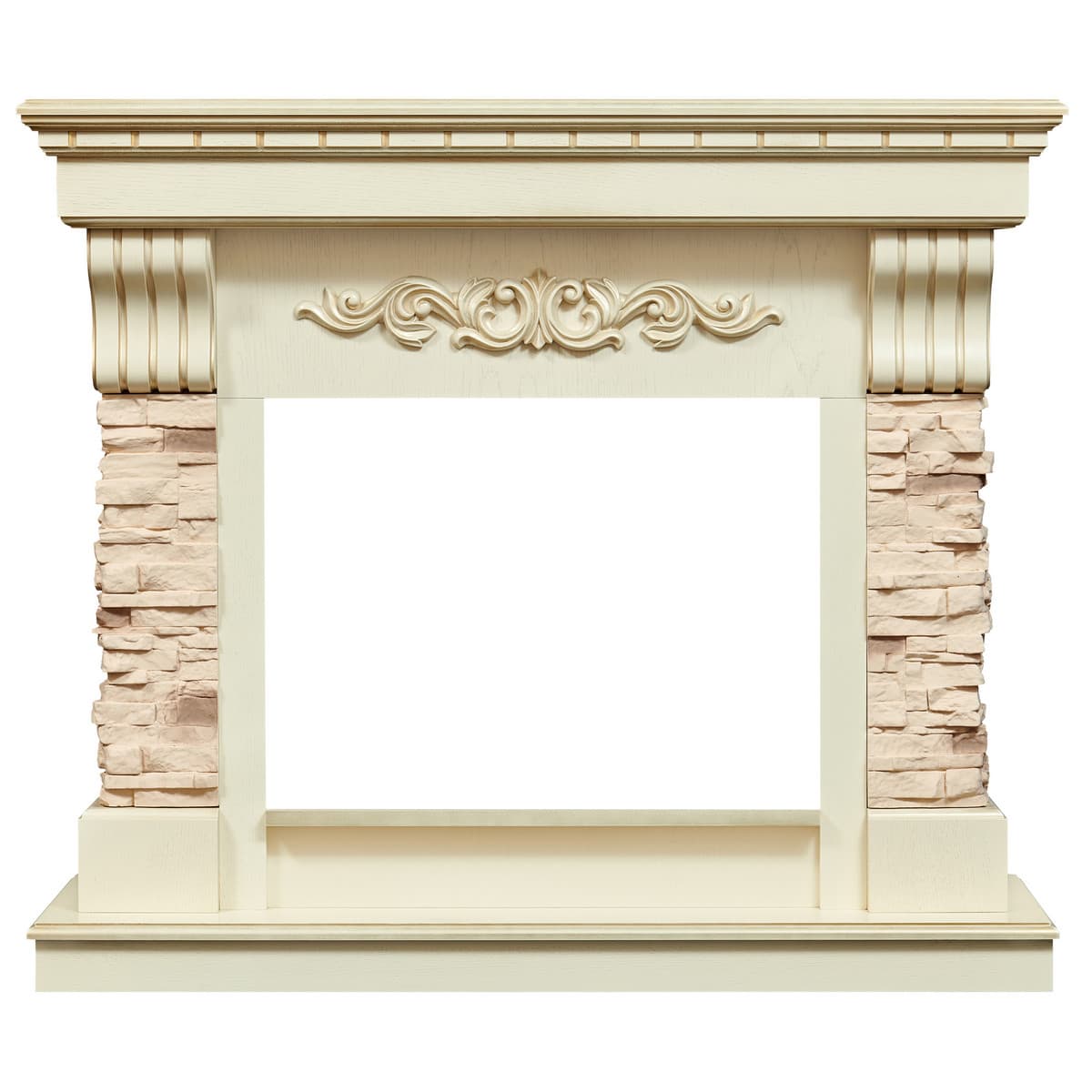 Портал каминный из МДФ RealFlame Marseille Luxe 24 белый, белый дуб