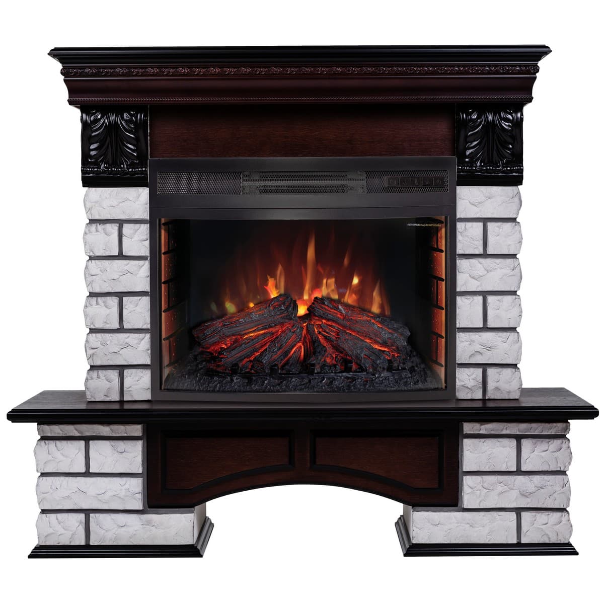 Электрокамин RealFlame Country Lux Rock AO античный дуб с очагом Firefield 25 S IR