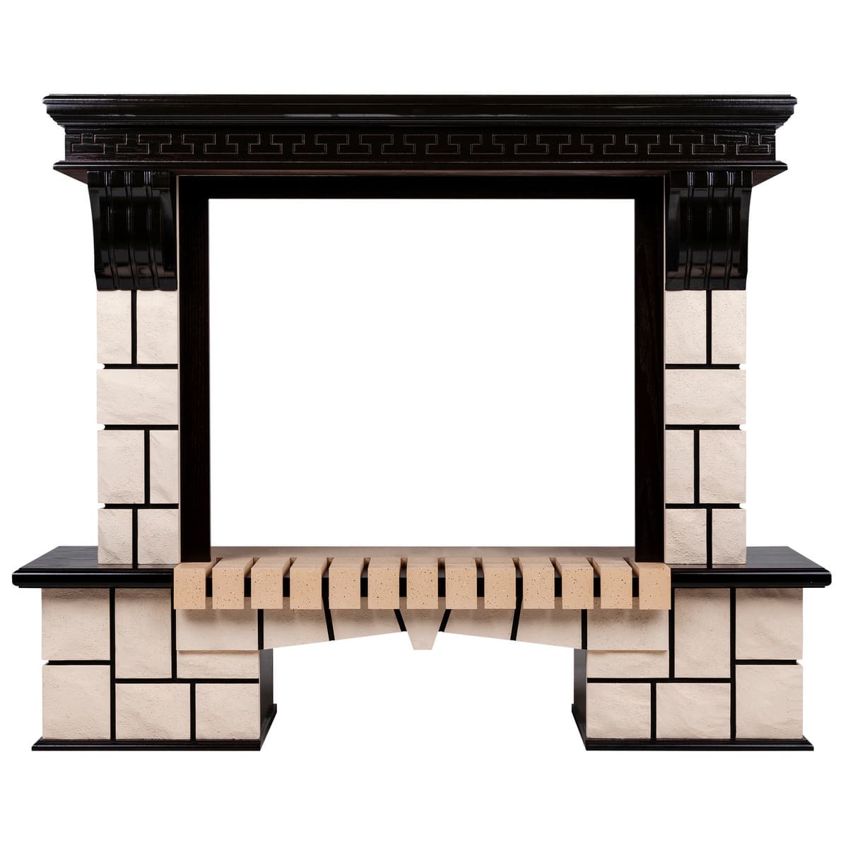 Портал каминный из МДФ RealFlame Stone 26 AO античный дуб, МДФ, классический стиль